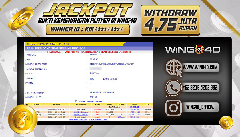 Prediksi WING4D | Prediksi dan RTP Jitu Situs WING4D